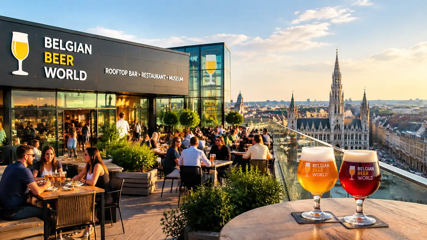 Belgian Beer World: Rooftop Bar, Restaurant & Museum